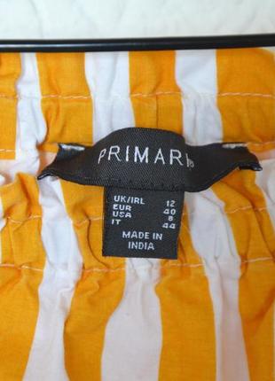 Блуза на плечиках в полоску с лентами на рукавах primark3 фото
