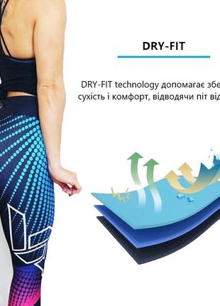 Спортивні легінси з dry-fit технологією спортивные лосины2 фото