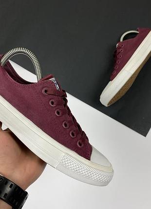 Кеды converse chuck ii low top original all star бордовые