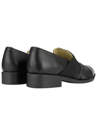 Туфли женские  чёрные натуральная кожа украина  cliford - размер 37 (24,2 см)5 фото