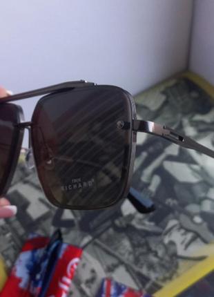 Мужские  солнцезащитные очки авиаторы thom richard  в металлической оправе.9 фото