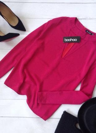 Рожева блузка з чекер boohoo3 фото
