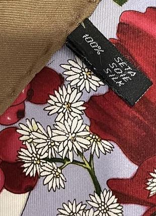 Шелковый платок ручной шов бренд  valentino8 фото
