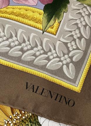 Шелковый платок ручной шов бренд  valentino9 фото