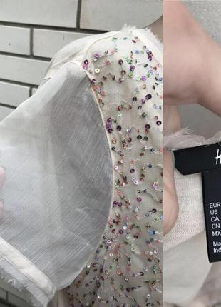 Комбинированная блузка в пайетки, большой размер,h &amp; m2 фото