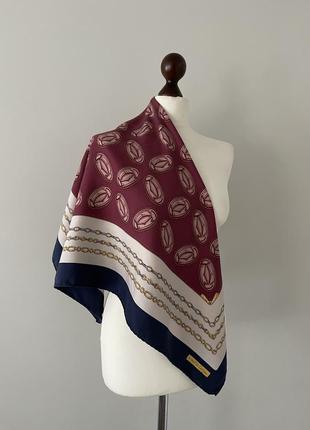 Шёлковый платок шарф бренд cartier