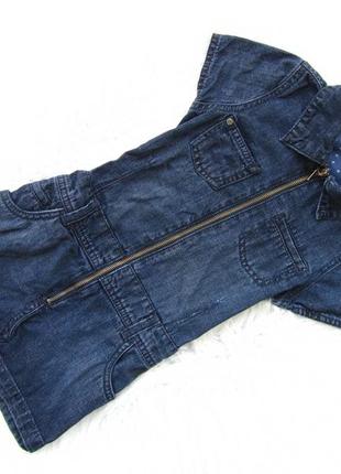 Стильное джинсовое платье сарафан tex kids