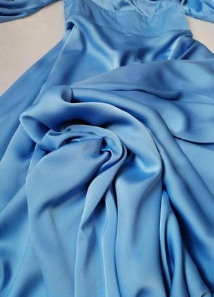 ☘️  шикарное эффектное невероятно красивое платье из искусственного шелка длины миди6 фото