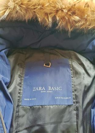 Куртка zara с натуральным мехом3 фото
