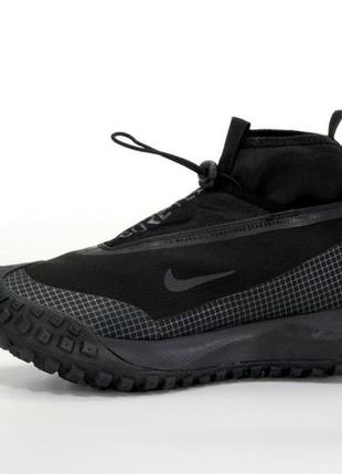 Nike acg mountain fly gore-tex black мужские водоотталкивающие термо кроссовки найк