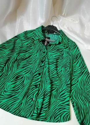 ☘️ сорочка блуза сітка зебра принт3 фото
