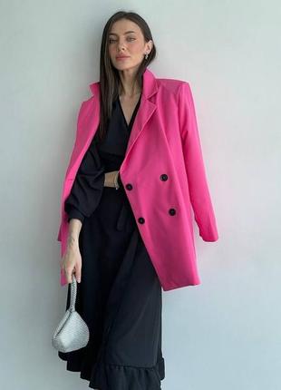 Жіночий рожевий oversize піджак4 фото