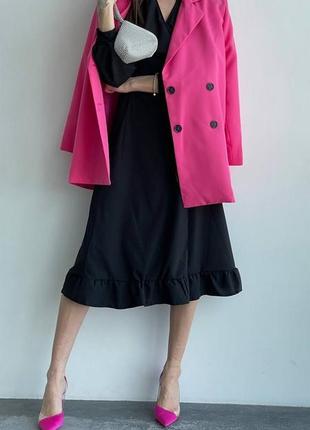 Жіночий рожевий oversize піджак2 фото
