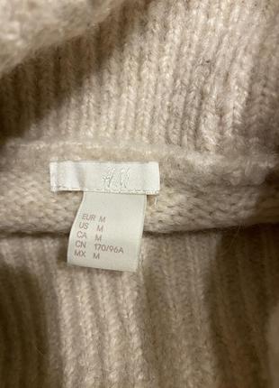 Об’ємний светр під горло,водолазка колір айворі h&m5 фото