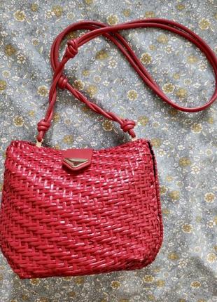 Женская плетеная сумка zara