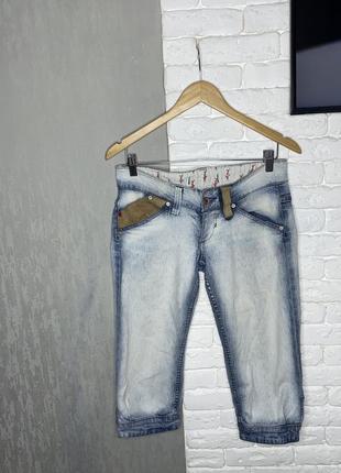 Крутые джинсовые бриджи бриджи капри бедровки низкая посадка gsus 28р