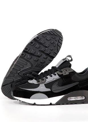 Nike air max 90 black white чоловічі кросівки чорно-білі
