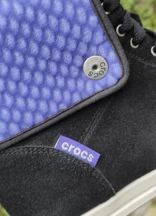 W7 кеды crocs. замшевые. очень легкие и стильные длина по внутренней стельке 24 см., ширина подошвы5 фото