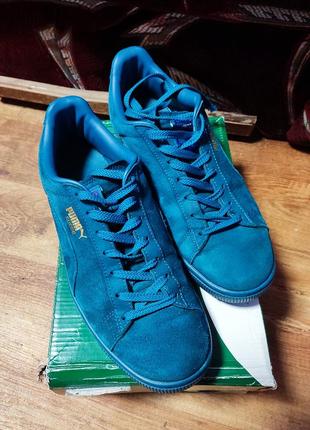 Замшеві кеди puma suede (р. 42, бірюзові)