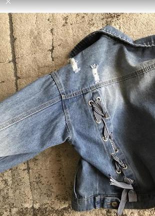 Куртка джинсова джинс ветровка вітровка джинсовка жакет піджак3 фото