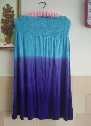 Юбка летняя с градиентом р 52-54