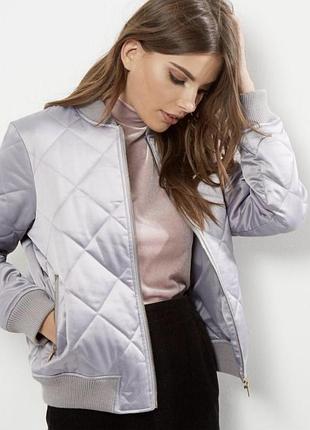 Стеганый бомбер new look