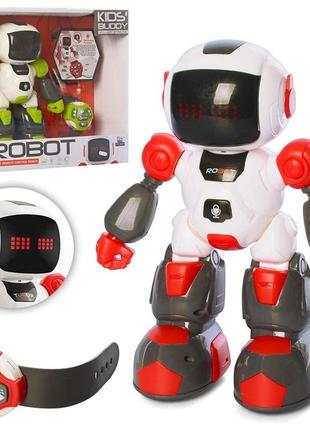 Робот 616-1 (12шт) р/к, 23см, муз, звук (англ), світло, танцює, програм, 2кол, бат, кор, 29-26-10см