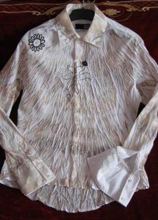 Эксклюзивная мужская сорочка рубашка smog, р.l наш р.48, воротник 41-42