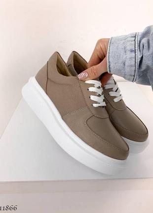 Кеди жіночі натуральна шкіра