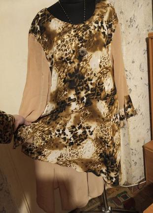 Асимметричное,нарядное,многослойное платье-туника с хвостами,большого размера,батал2 фото