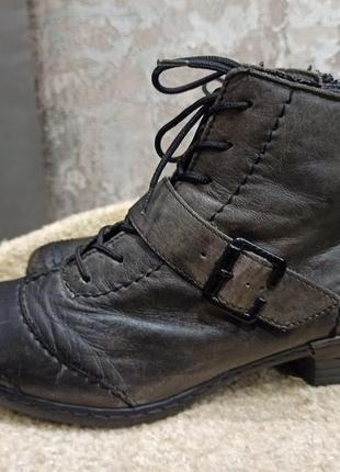 Комфортні шкіряні демісезонні черевики, ботільони rieker