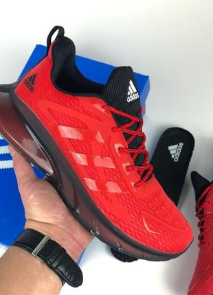 Мужские кроссовки adidas сеточка красные