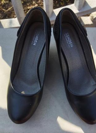 Черные женские туфли на платформе zenden2 фото
