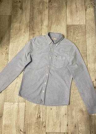 Хлопковая рубашка имитация джинса, hollister, размер 44-461 фото