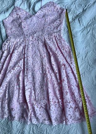 Новое сетевое платье. гипюровое платье h&amp;m розовое и пудра. летние короткие платья на бретелях3 фото