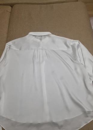 Сатиновая блуза с рукавами на завязках10 фото