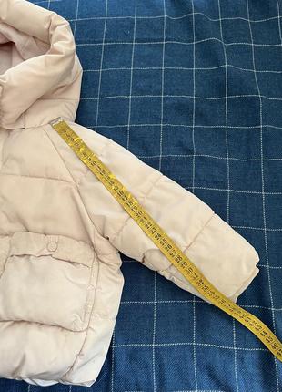 Зимняя куртка пуфер zara для девочки бежевая куртка на флисе 18 24 925 фото