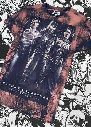 Кастом футболка с принтом бэтмена и супермена batman v superman dc comics6 фото