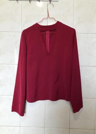 Розовая блуза с чекером zara