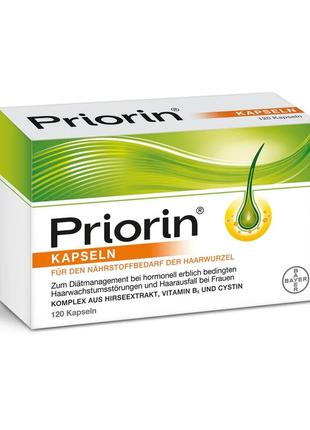 Priorin приорин bayer капсулы для питания корней волос, 120 штук оригинал