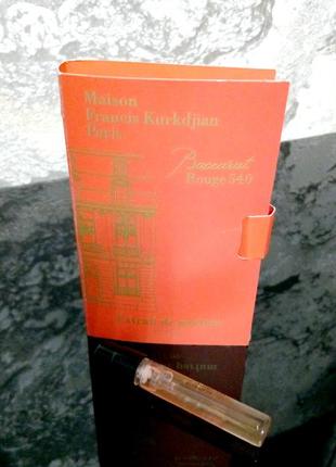 Baccarat rouge 540 extrait de parfum💥оригинал миниатюра пробник 2 мл mini spray книжка3 фото