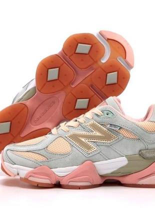 Женские спортивные кроссовки new balance 9060 в лавандовом цвете (нью баланс 9060 демисезонные замшевые)