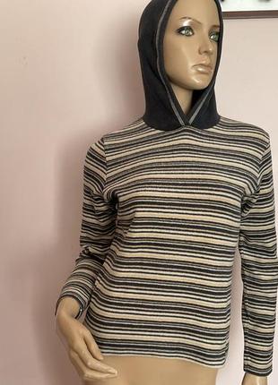 Пыленый полоскатый лонгслив/s- m/brend louisiana