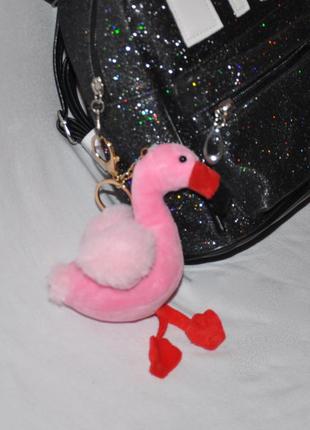 Плюшевый брелок фламинго