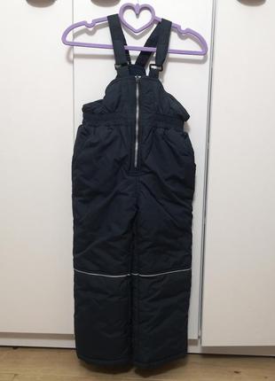 Лыжные брюки 116 теплые/ полукомбинезон
