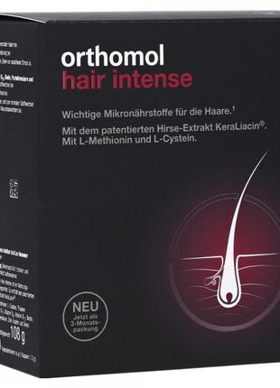 Orthomol hair intense (хеір інтенс) вітамінний комплекс для волосся, 180 капсул