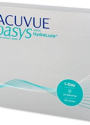 Контактні лінзи johnson&johnson acuvue oasys 1-day with hydraluxe 90 шт. r 9, 8.5, d -0.75 до 5