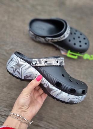 Очень крутячие сабо на платформе crocs classic platform w7,w9, w101 фото