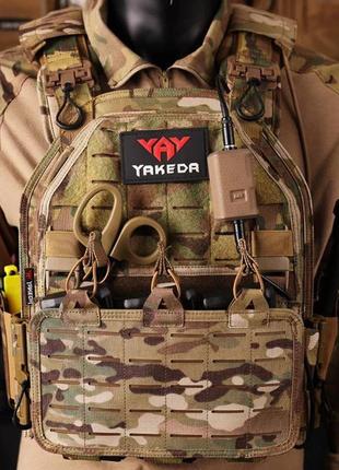 Плитоноска yakeda cordura 1000d мультикам3 фото