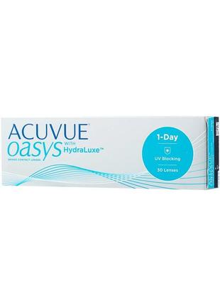Контактні лінзи acuvue oasys 1-day with hydraluxe, 30 шт., r 8,5, d -2